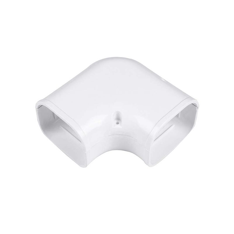 LyPrem PVC Line Cover Kit Parts Accessories for Ductless Mini Split (4" Flat Elbow,White) - Image 1